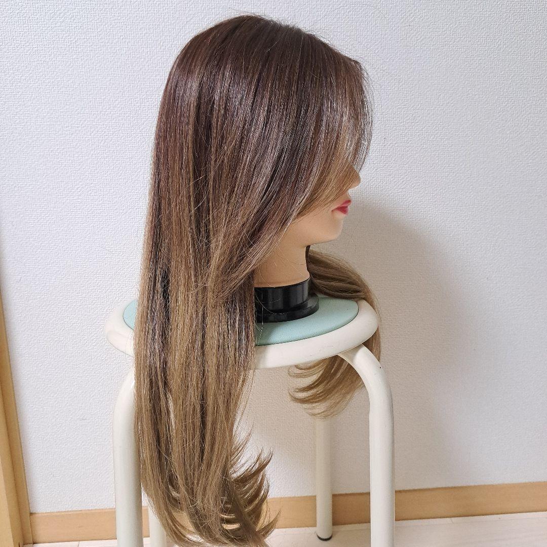 ピンクエイジ 手植えフルウィッグ オンブレグレースロングウェーブ