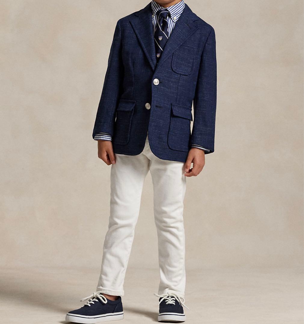 新品.未使用✨ラルフローレン フォーマル ブレザー ロゴ 140 ネイビー