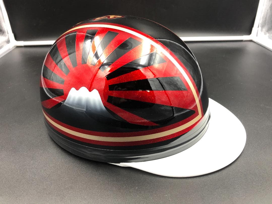 コルク半 カスタム 富士日章 三つボタン 黒赤 ラメ 高級クリヤ送料無料