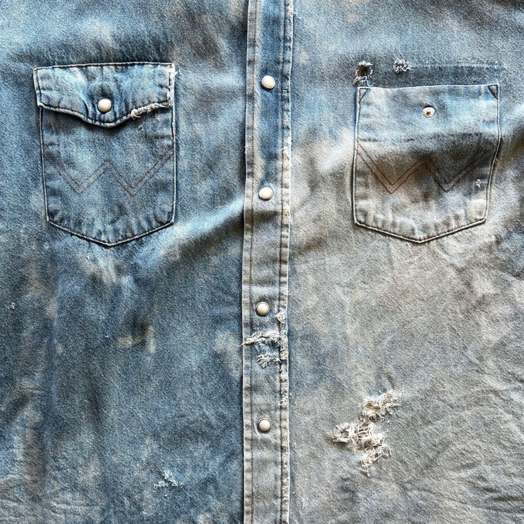 90's〜\"Wrangler\"CRUSH WESTERN DENIM SHIRT