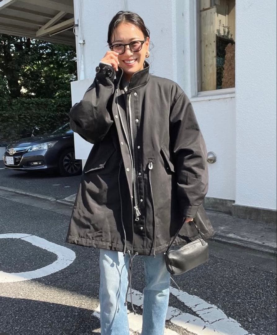 Rita jeans Tokyo ブラック モッズコート コラボダウン石岡真実 - メルカリ