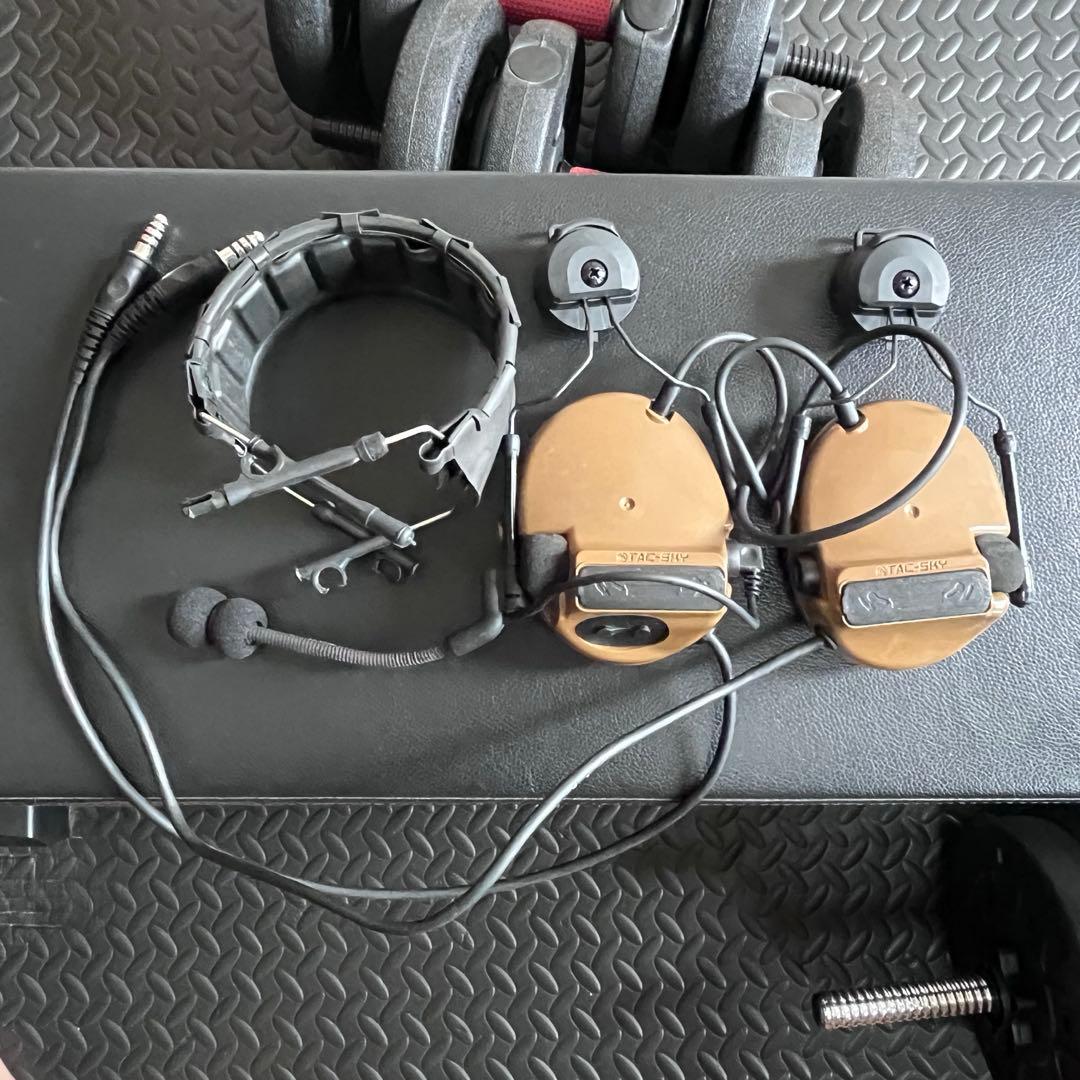 tac sky comtac 3 dual CB 動作確認済　美品　コムタック TAC-SKY Comtac III タイプ DUAL PTTヘッドセット ミリタリー