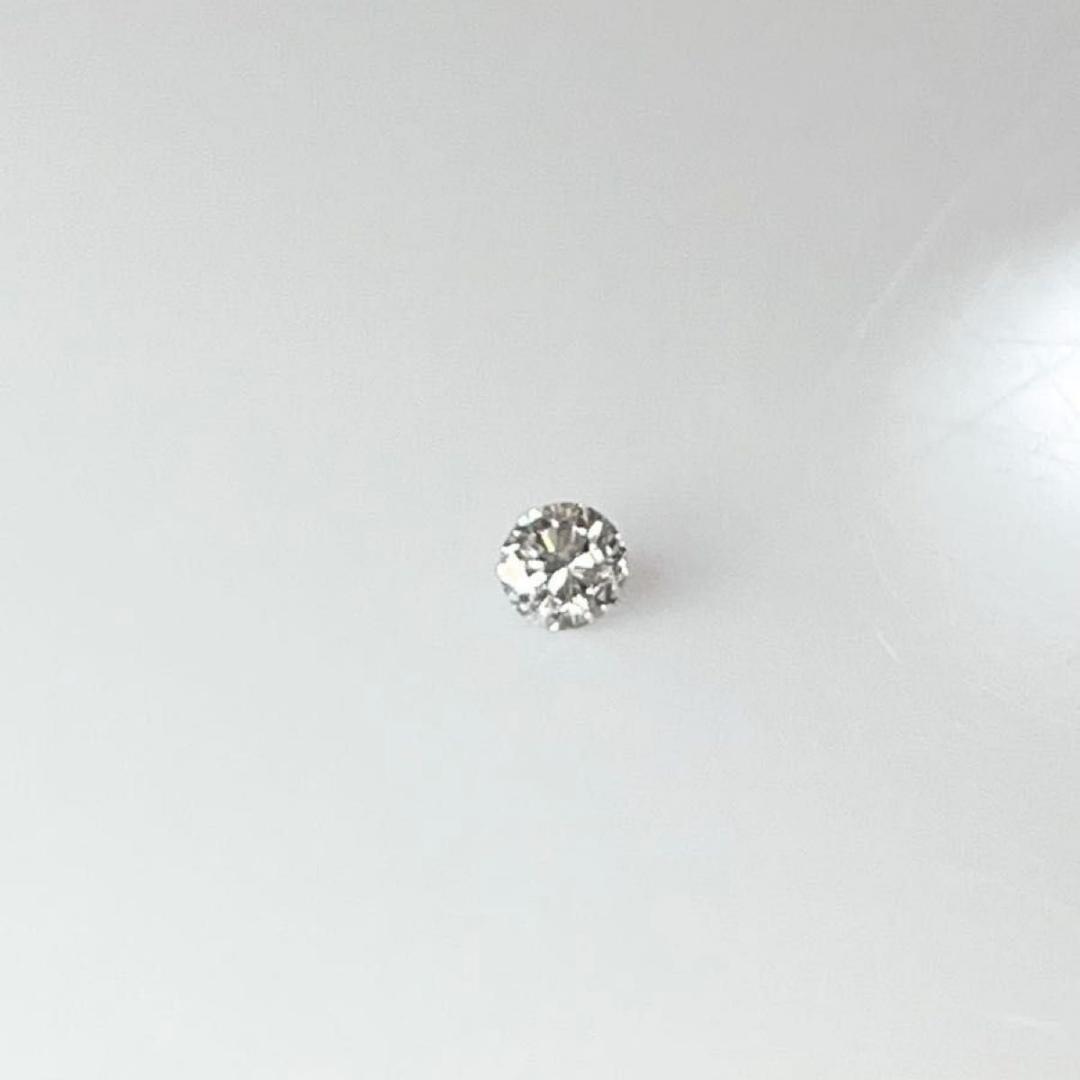 PT天然ダイヤモンド片耳ピアス 0.165ct ソーティング付き