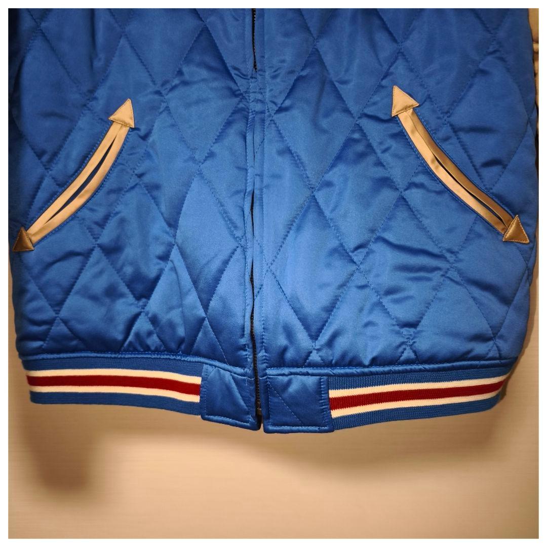 BILLVANビルバン別珍スカジャン虎刺繍 XL相当ネイビー ストリート古着