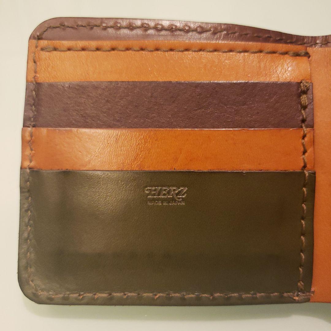 値下げ！HERZ ヘルツ 2つ折り財布 WS-8 手縫い 限定品 - メルカリ