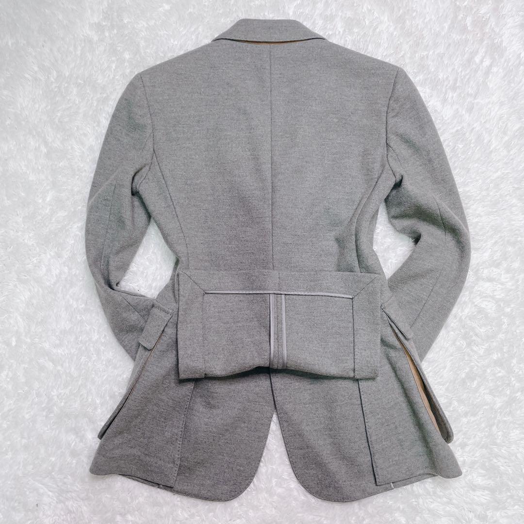 美品 近年 ポロラルフローレン ウール テーラードジャケット グレー