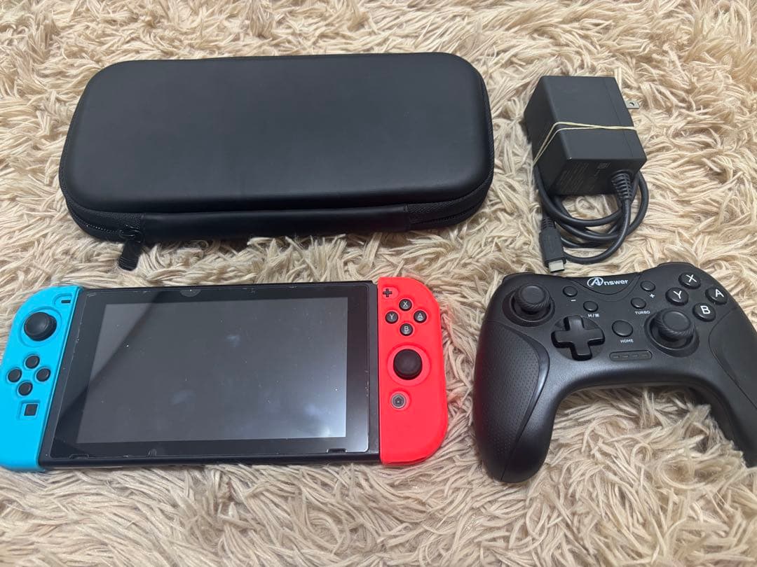 つ*ぎ様 Nintendo Switch 青/赤 本体 充電器 ケース コントロ Amazon.co.jp: 【任天堂純正品】Joy-Con (L) ネオンレッド/ (R) ネオン