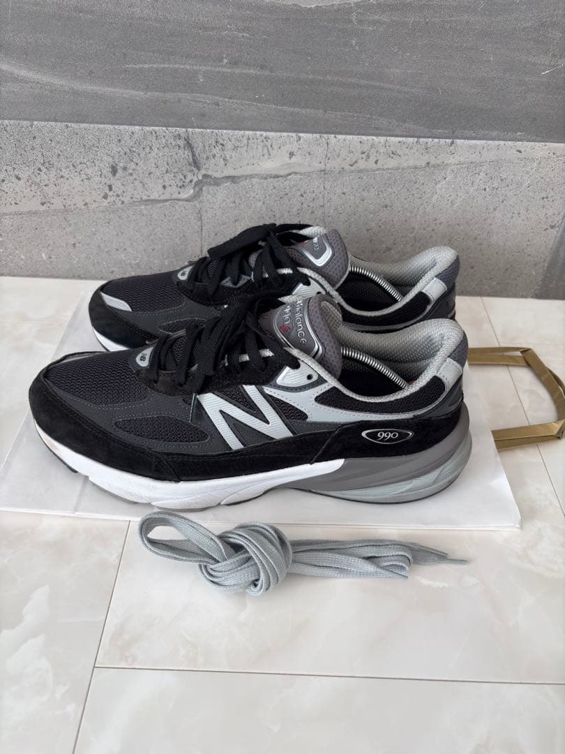 靴 New Balance 990V6 \"Black\" (Heel NB Logo)