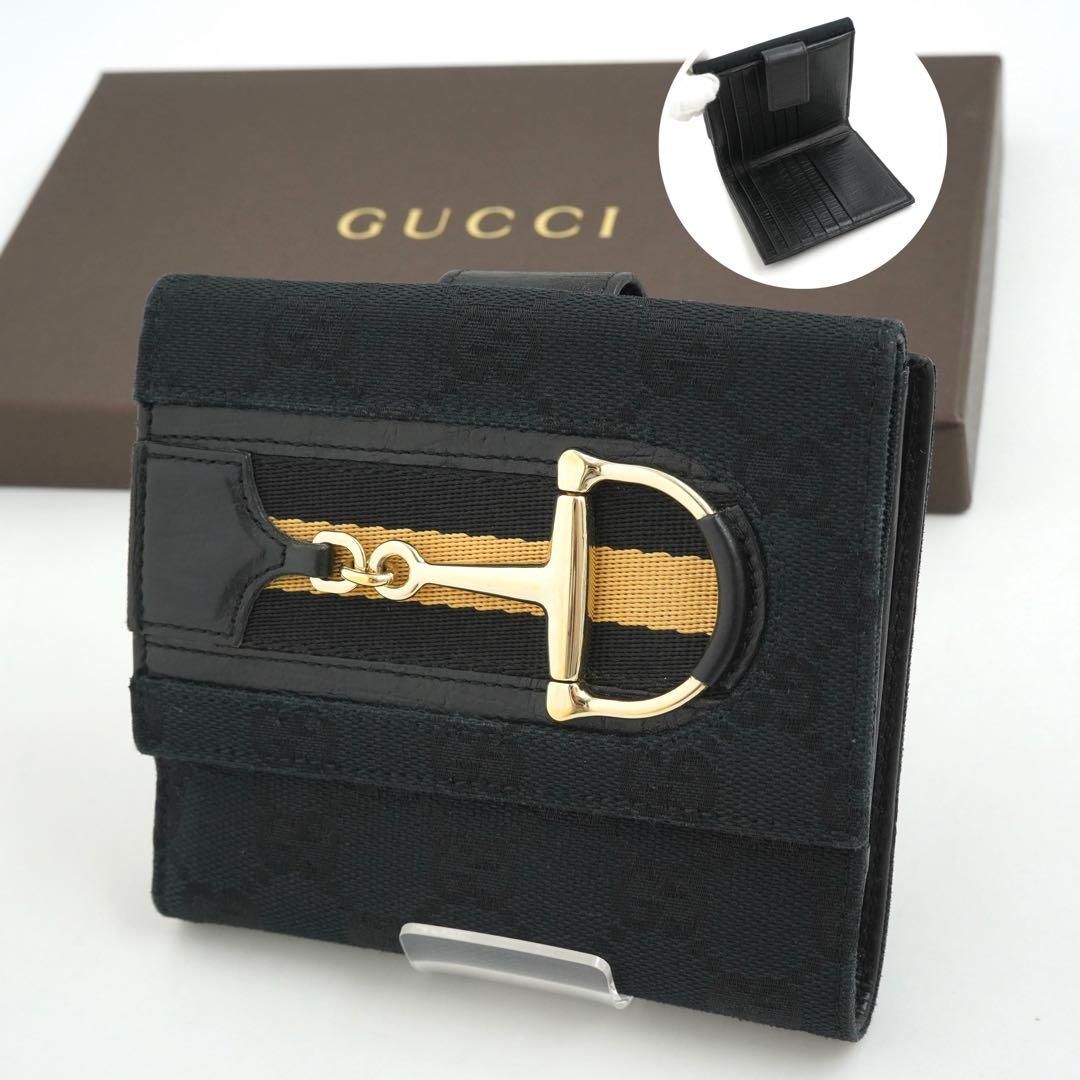 ✨未使用展示品✨ GUCCI ミニ財布 ホースビット シェリーライン 二