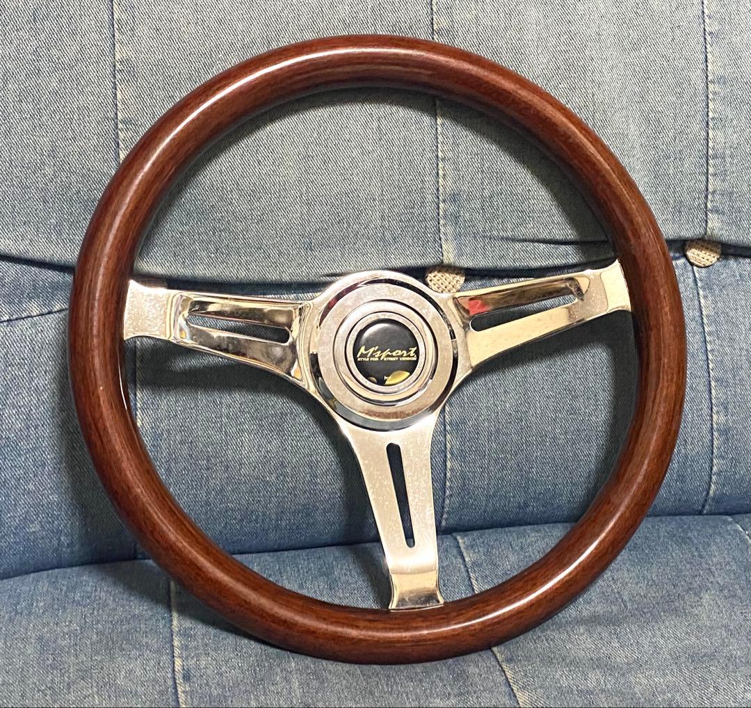M'sport ウッドステアリング　350mm 即納◎ 楽天市場】350mm 14インチ ウッドステアリング ウッド ステアリング