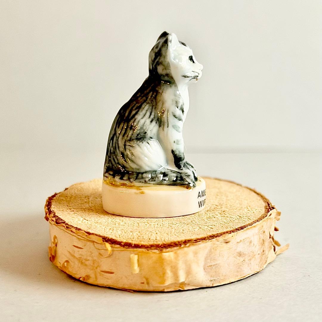 猫のフェーブ アメリカン・ワイヤーヘア フェーヴ 陶器 ミニチュア