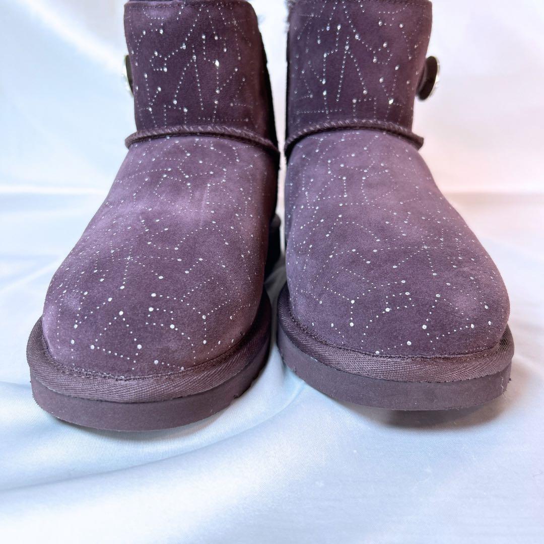 未使用級美品 UGG アグ ムートンブーツ ミニベイリー スワロフスキー