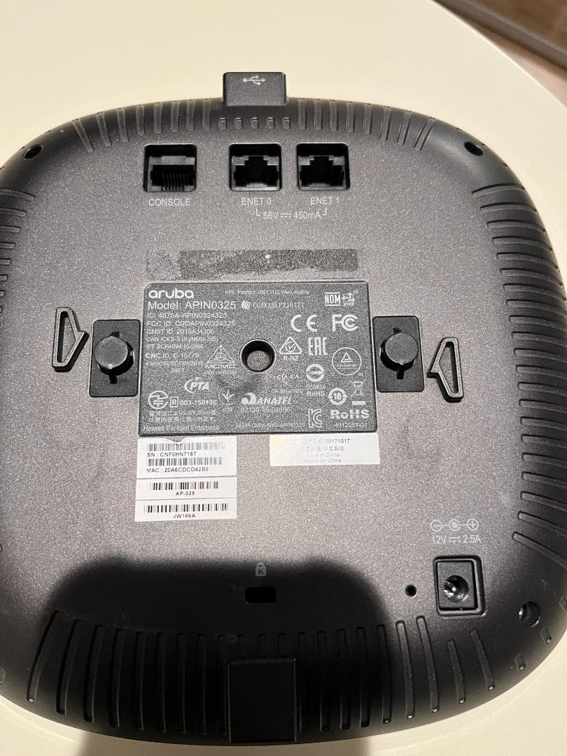 HPE Aruba IAP-325 Wi-Fi5(802.11ac) 2台