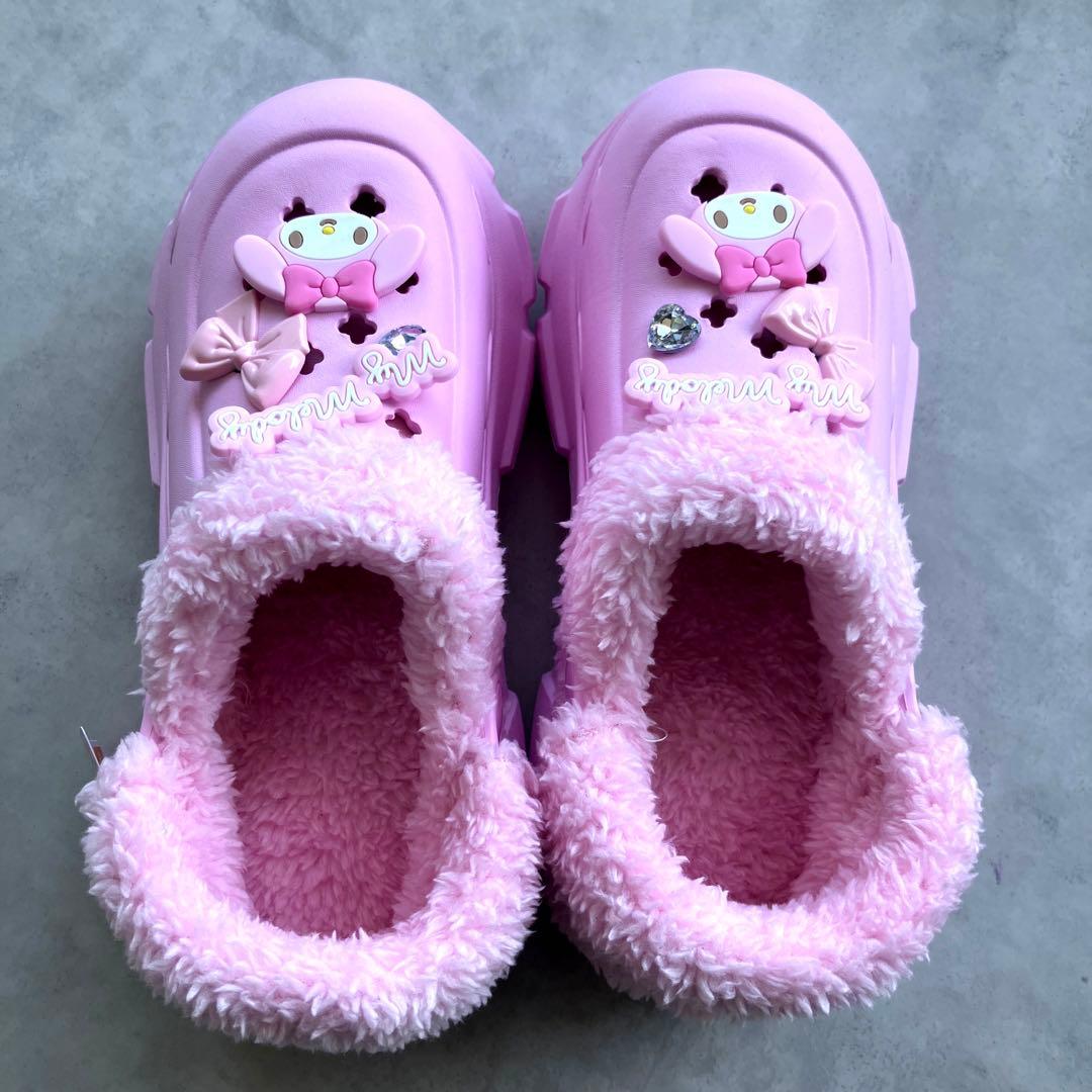 マイメロディ ボア付きサンダル クロックス風 Mサイズ ドンキ - メルカリ