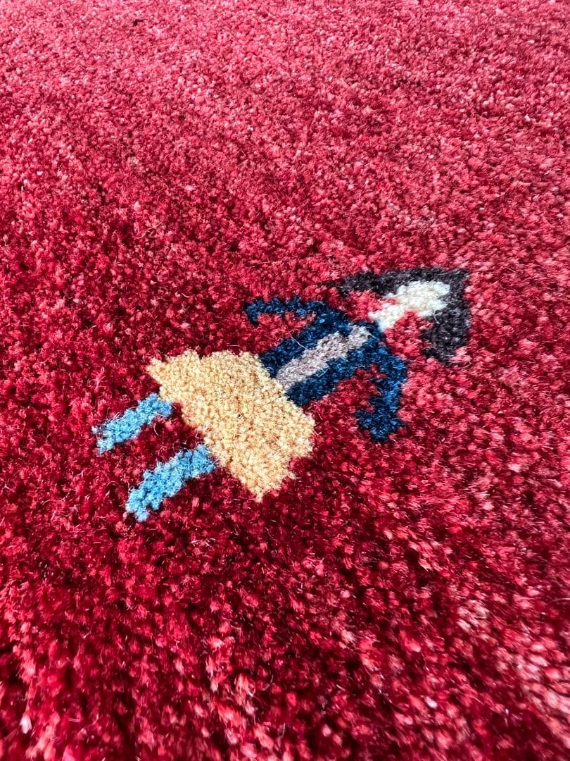 ギャッベ　ペルシャ産（104×153)　1点もの　カーペット　ウール100% 楽天市場】ペルシャ ギャッベ 本場イラン産 グリーン ラグ ギャベ