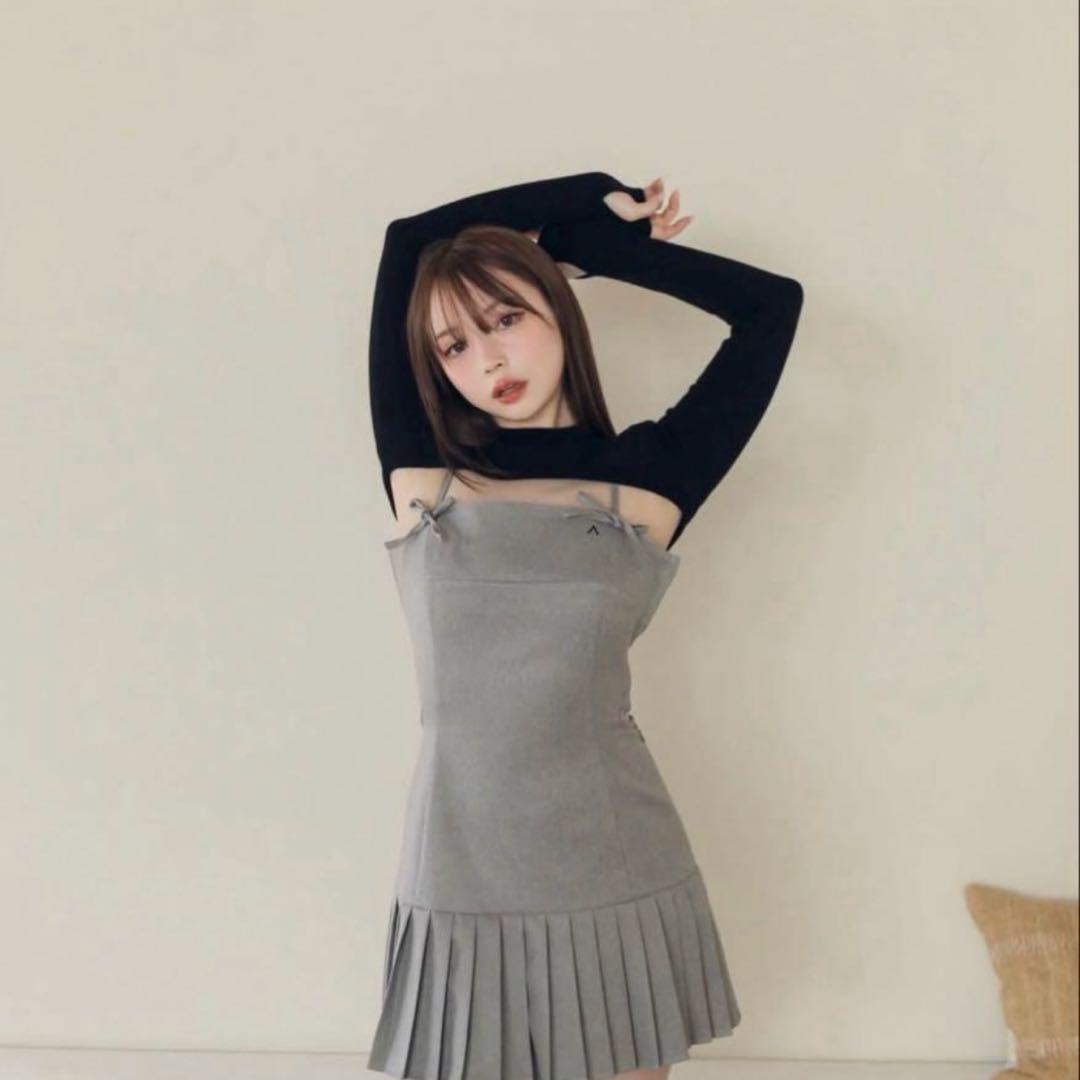 andmary Karen knit set mini dress グレー - メルカリ