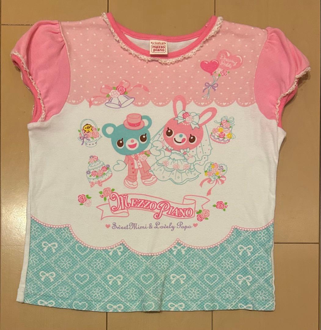 Mezzo Piano みみぽぽウエディング可愛いTシャツ 130サイズ メゾピアノ130 Tシャツ ベリエちゃん ミミポポ リボン 平成女児 - メルカリ
