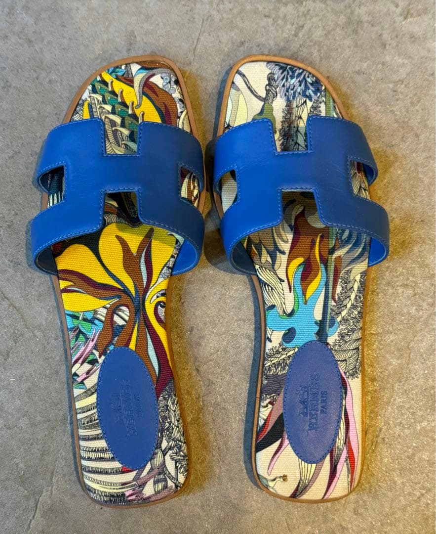 ⭐︎限定色⭐︎ 希少⭐︎HERMESエルメス サンダル オラン 36.5人気スカーフ柄 楽天市場】HERMES エルメス サンダル Oran オラン レディース フラット