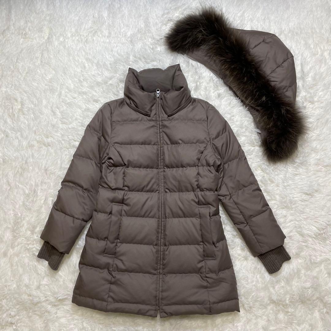 23区 LIMONTA ダウンコート Aライン ラクーン リアルファー 洗える