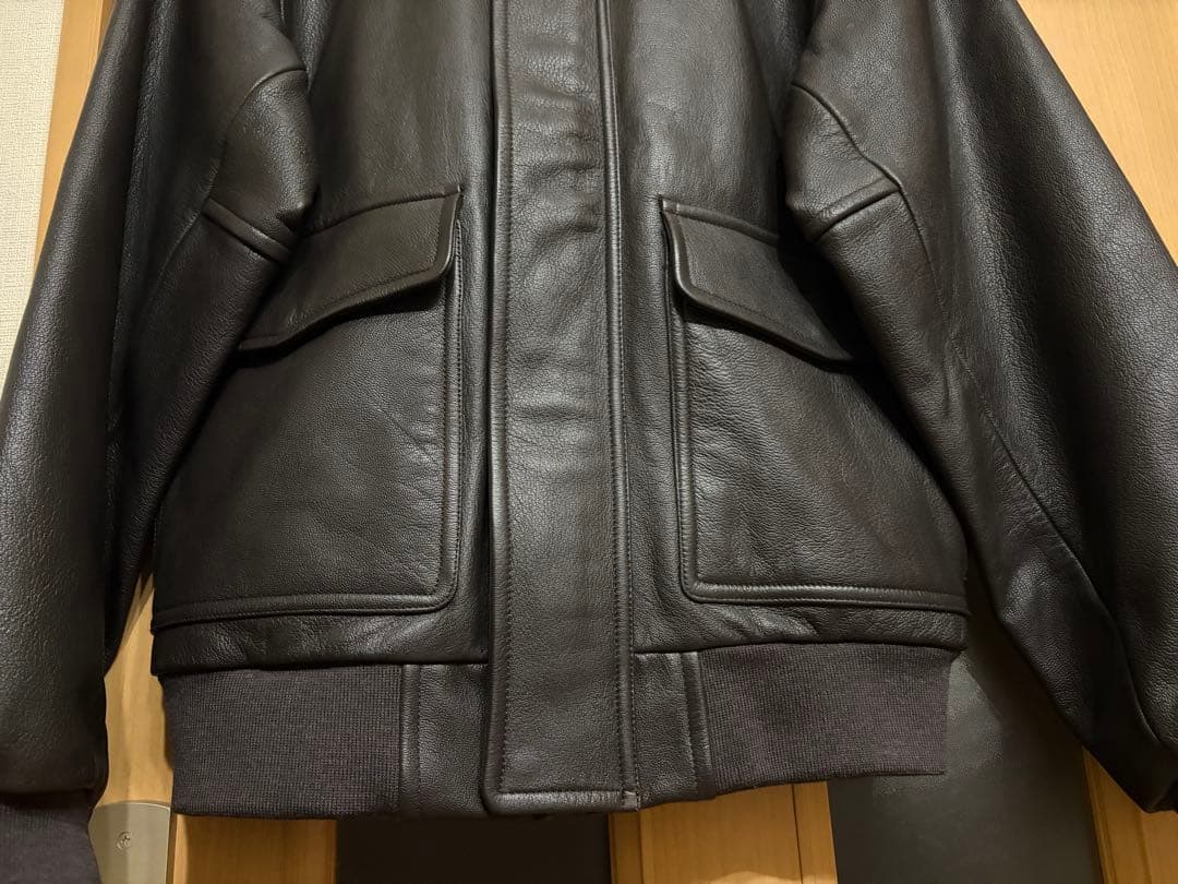 【美品】L.L.Bean レザーA-2ジャケット ダークブラウン ゴートスキン