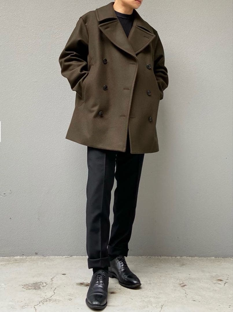 ユニクロ +J ウールブレンドオーバーサイズピーコート S ジル・サンダー 美品 ユニクロ +J ジルサンダー ウールブレンドオーバーサイズ Pコート