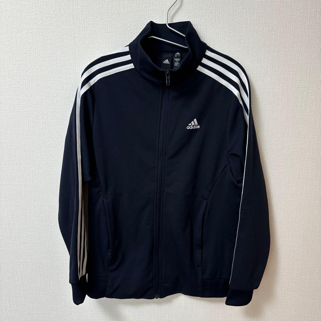 アディダス adidas トラック ジャケット ジャージ ネイビー 刺繍 ロゴ