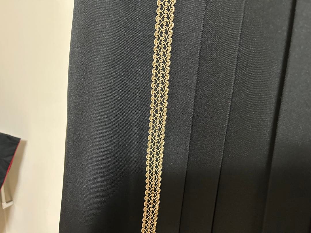 黒の二尺袖振袖レースの付いた袴2点セット トールサイズluxjewel