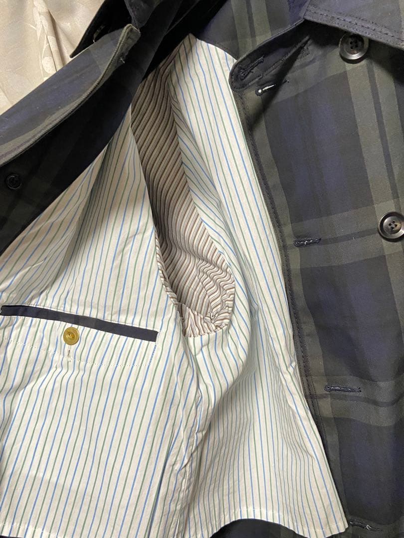 45R ブラックウォッチ ギャバブルタイルコート カーキ - メルカリ