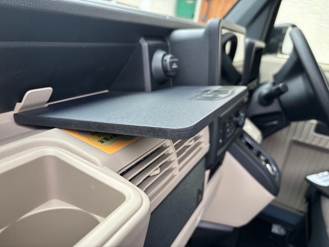 N-VAN e専用 ハンドメイドテーブル&インパネトレイセット！ブラッシュ