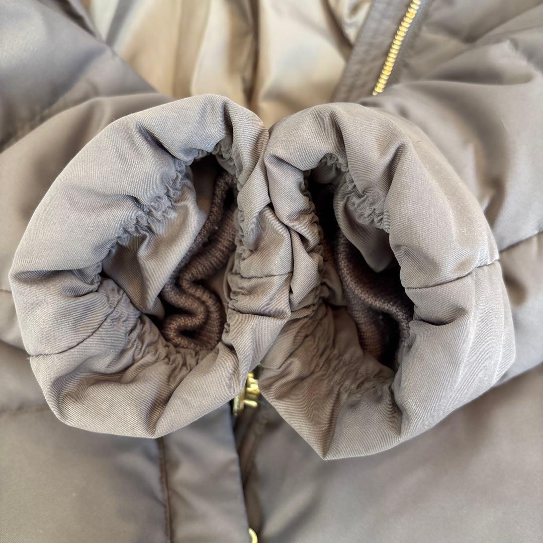 INDIVI ブラウン ダウンジャケット 取り外し可能ファー付き - メルカリ