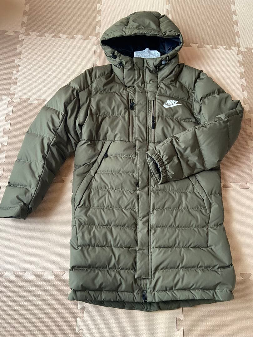 NIKE ナイキ ダウン フィル ベンチコート オリーブ カーキ Mサイズ