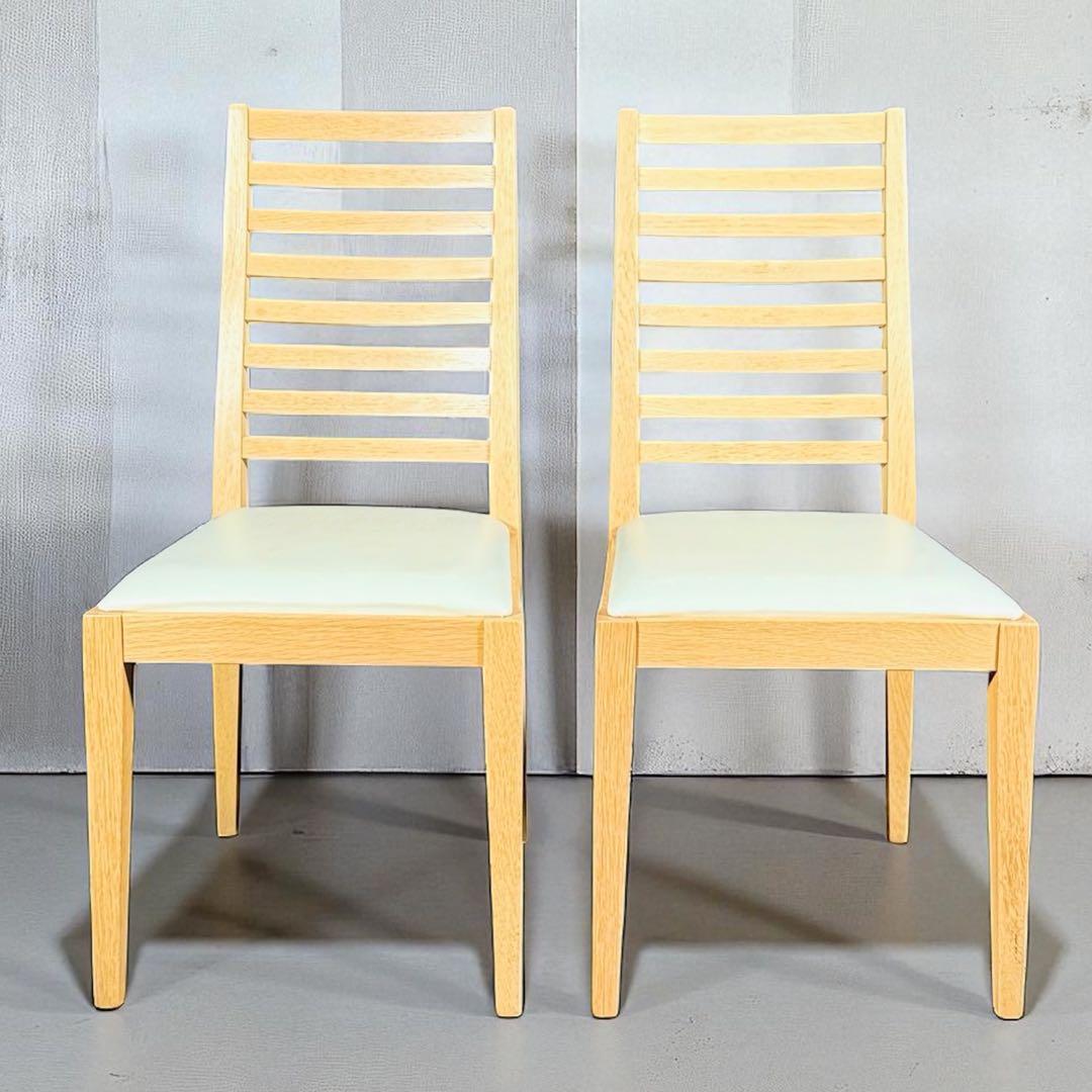 HR820-1 【美品】秋田木工 アキモク N-005ダイニングチェア 2脚