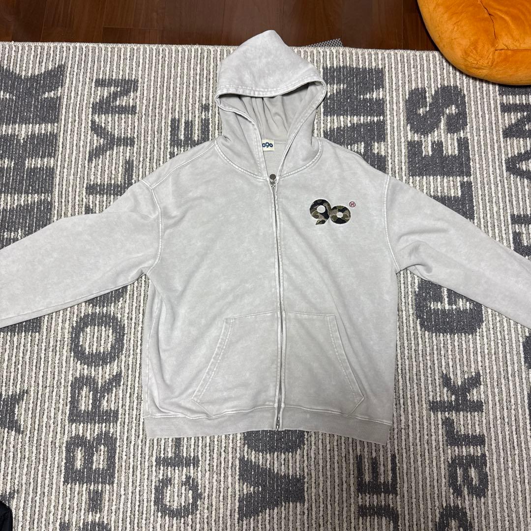 9090 90Logo Assort Zip Hoodie ダブルジップパーカー - メルカリ