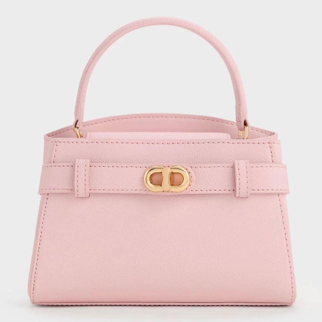 【新品未使用】 オブリエル トップハンドルバッグ コットンキャンディーピンク NEW】Aubrielle オブリエル トップハンドルバッグ - コットン