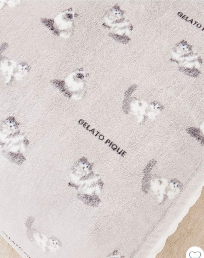 ジェラートピケ Sleep CATプリント毛布 ラグドール ブランケット 布団