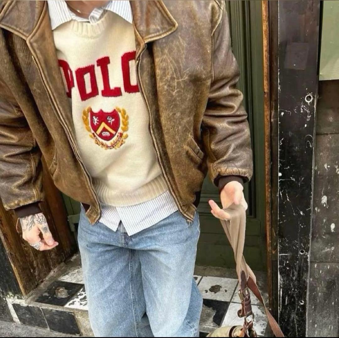 雰囲気抜群 短丈 90s レザージャケット 古着 vintage 本革 A2 - メルカリ