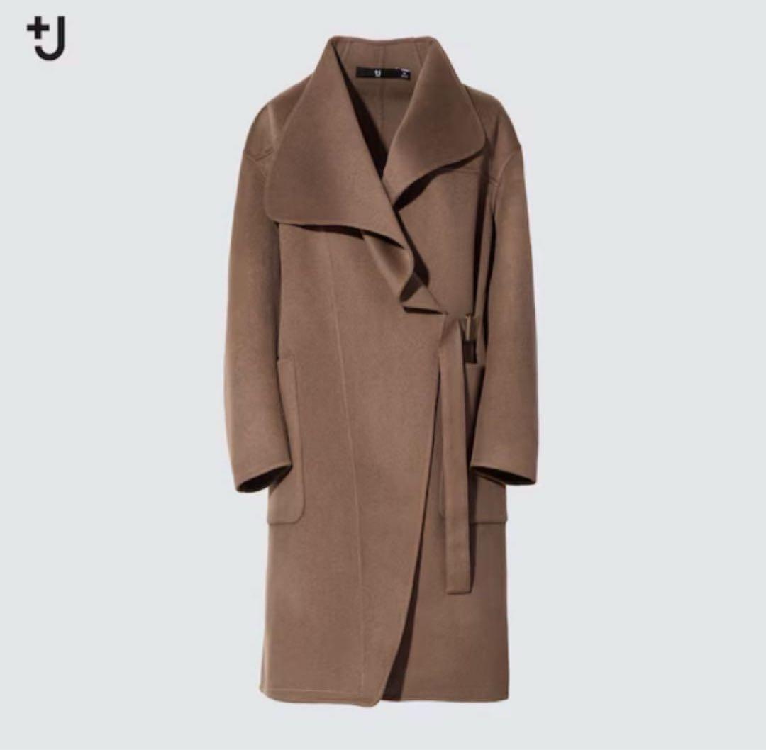 ❣️m様専用❣️カシミヤブレンド ラップロングコート ユニクロ ＋J