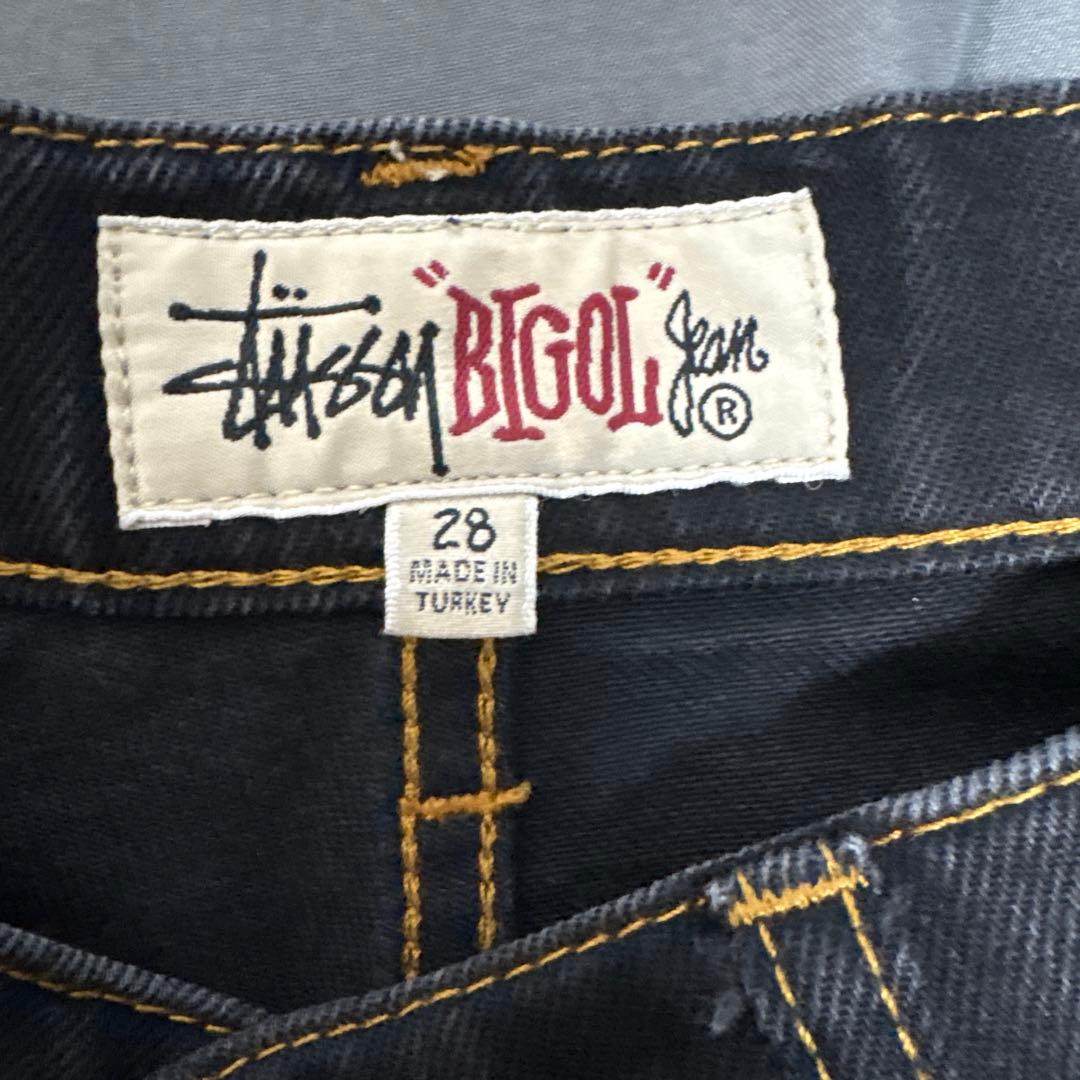70s〜80s・アメリカ製 Stussy BIGOL ダークブルーデニム 28 STUSSY