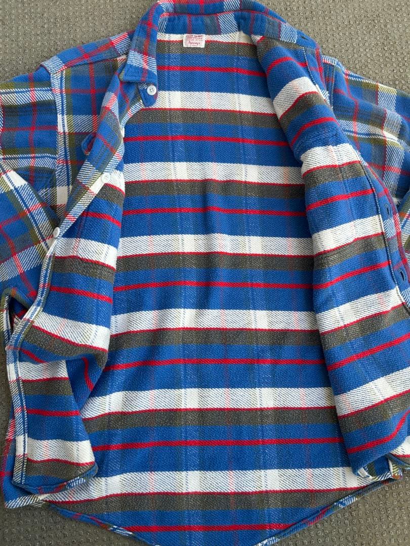 60s BIGMAC ネルシャツ bigmac penneys 青 赤 好配色