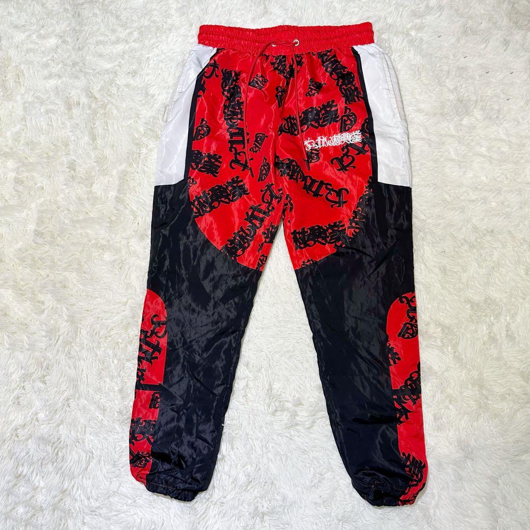 やっかい村興業 セットアップ ジャージ上下 レッド 総柄 M - メルカリ