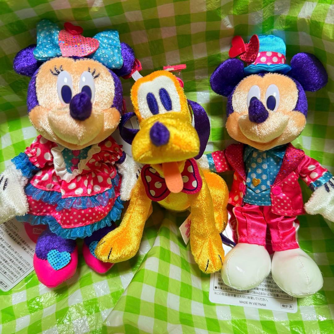 ミニーのファンダーランド　ぬいぐるみバッジ3点セット ミニーのファンダーランド・ミッキー＆ミニー ぬいぐるみバッジ セット