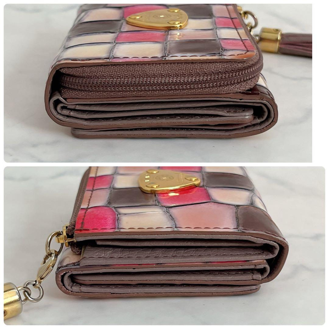 ATAO アタオ 3つ折り財布 ヴィトロ ワルツ エメラルド L字ファスナー