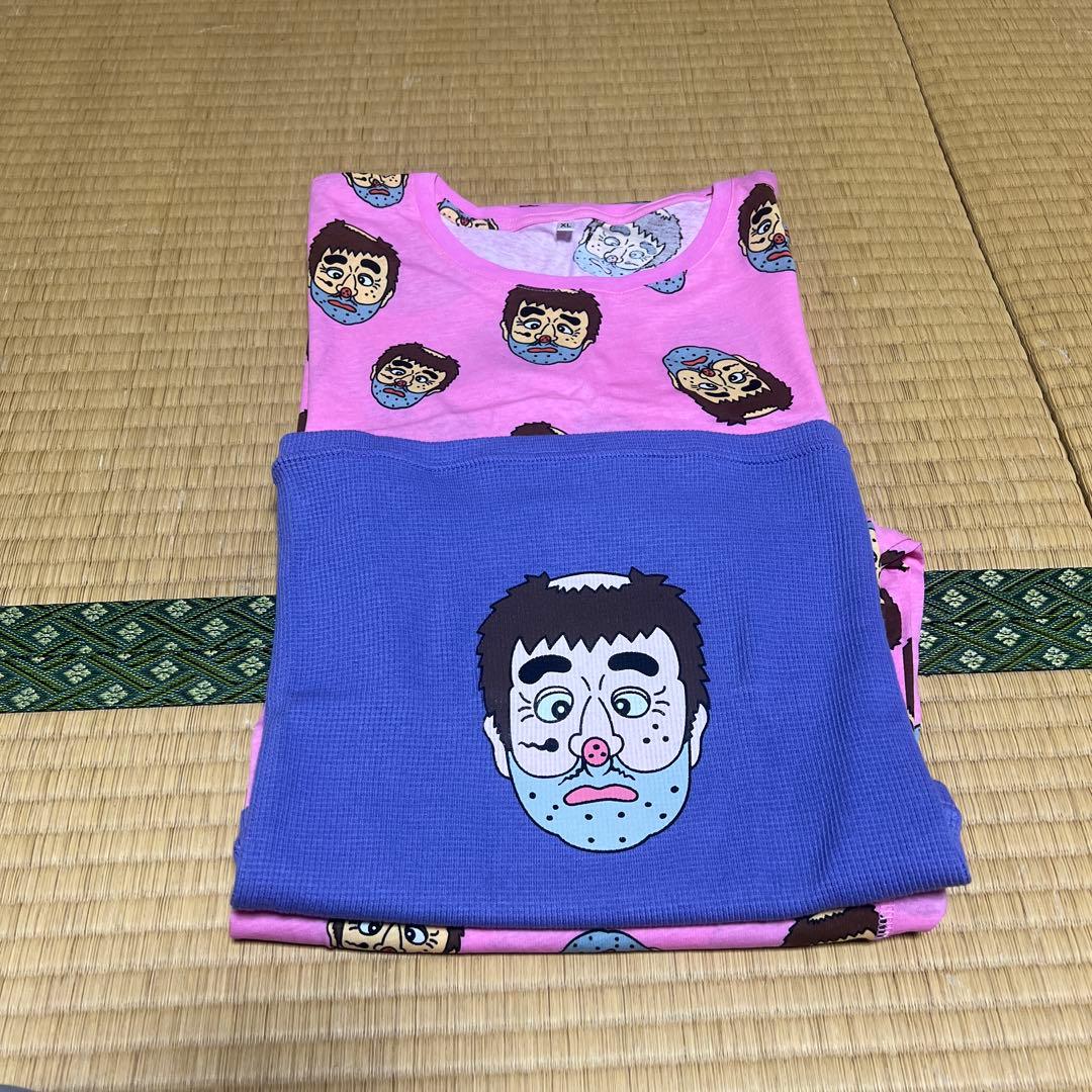 志村けん 変なおじさん パジャマ上下 腹巻き3点セット XL 男女兼用