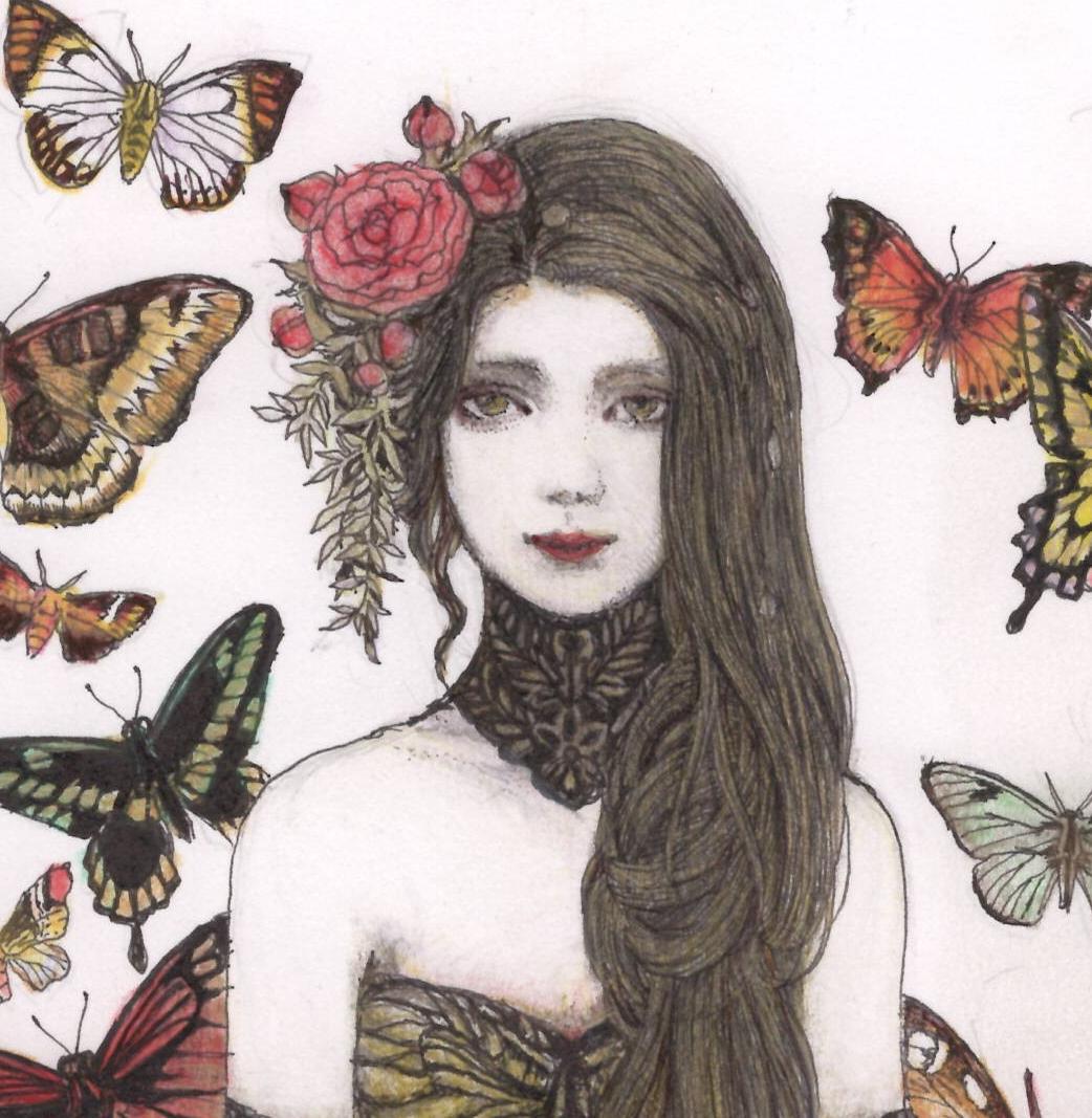 絵画 Moth Girl #005