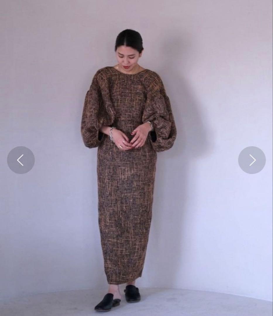 美品 AKTE バルーンスリーブツイードワンピース - メルカリ