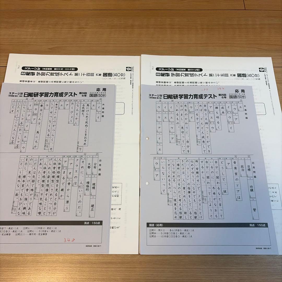 2025年度日能研6年前期学習力育成テスト17回分（第10回〜第26回