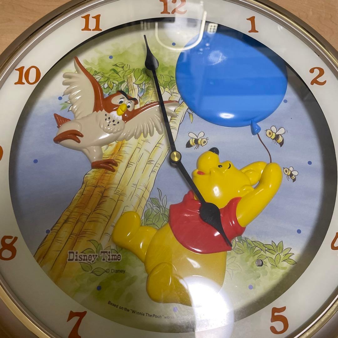 レア ディズニー くまのプーさん FW718S 掛け時計 からくり 音楽