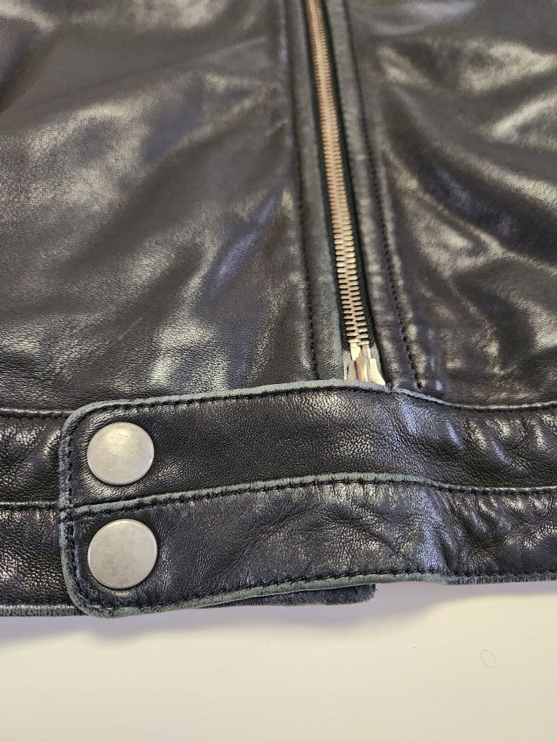 トゥモローランド BLUE WORK ラムレザー シングル ライダース 黒 M