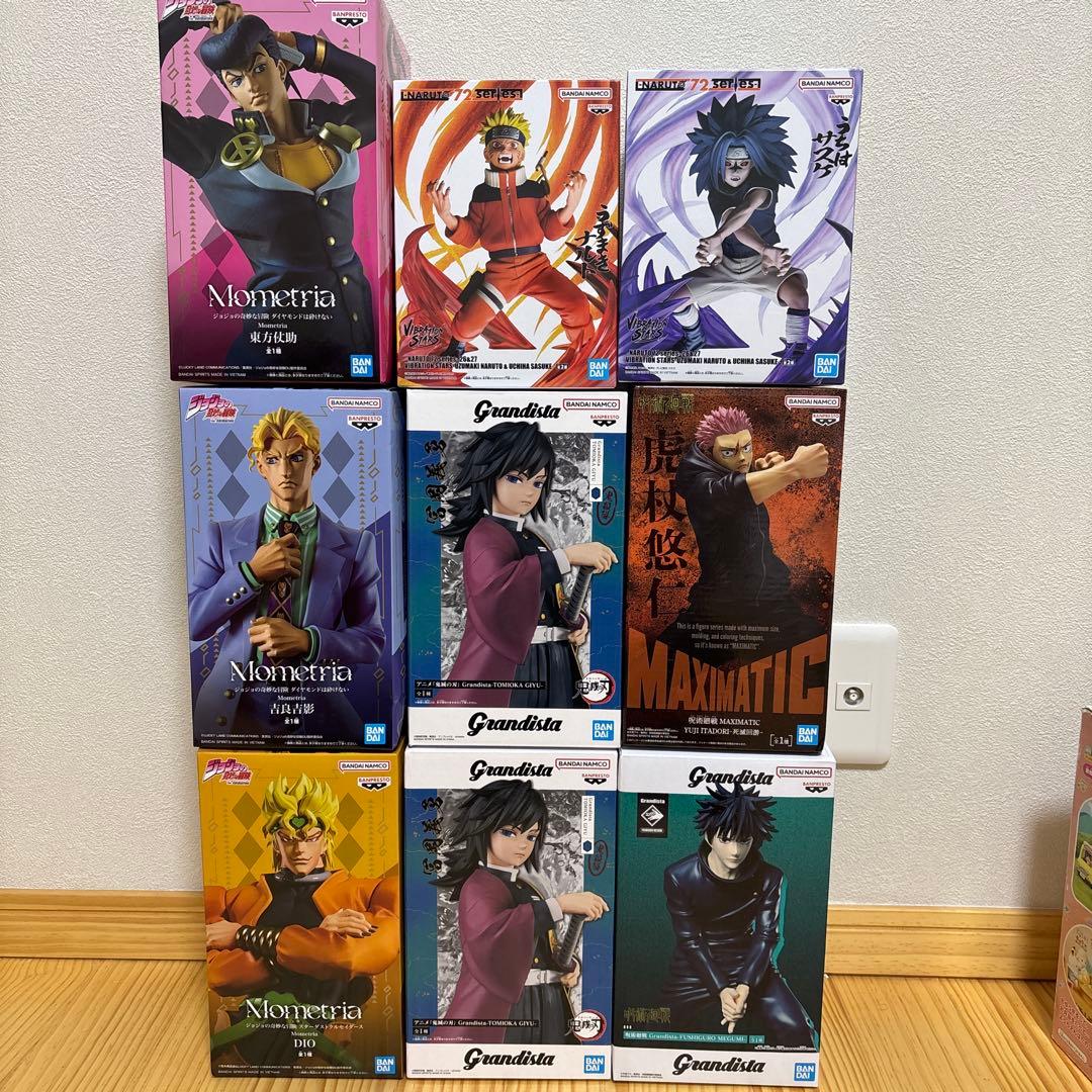 ジョジョの奇妙な冒険 ナルト 鬼滅の刃 呪術廻戦フィギュアまとめ売り。 プライズフィギュア13点セット 鬼滅 フリーレン ジョジョナルト