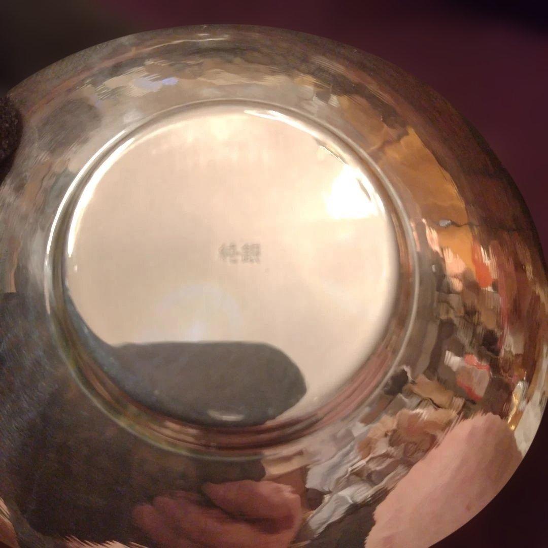 お値下げ　純銀　小判形　煎茶用茶托　49.1g